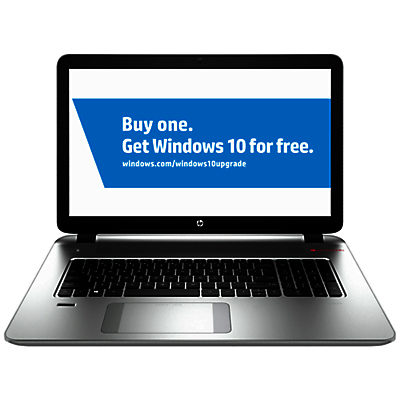 HP Envy 17-k206na Laptop, Intel Core i7, 16GB RAM, 1TB + 8GB SSD, 17.3 , Silver